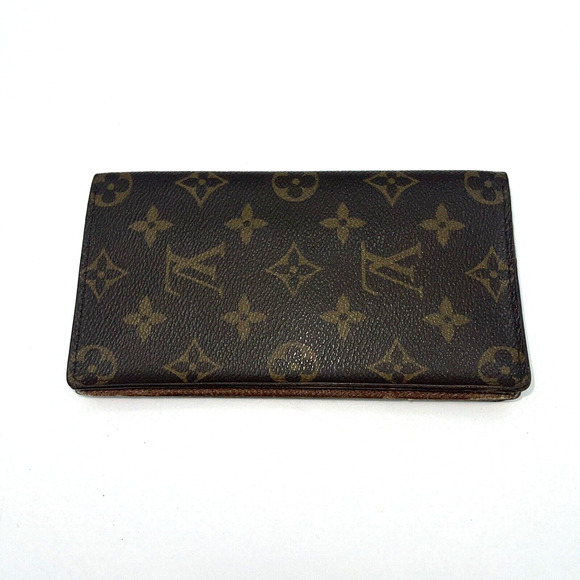 LOUIS VUITTON Long Credit Card Wallet Porte Valeurs Cartes Checkbook Authentic - Picture 15 of 16